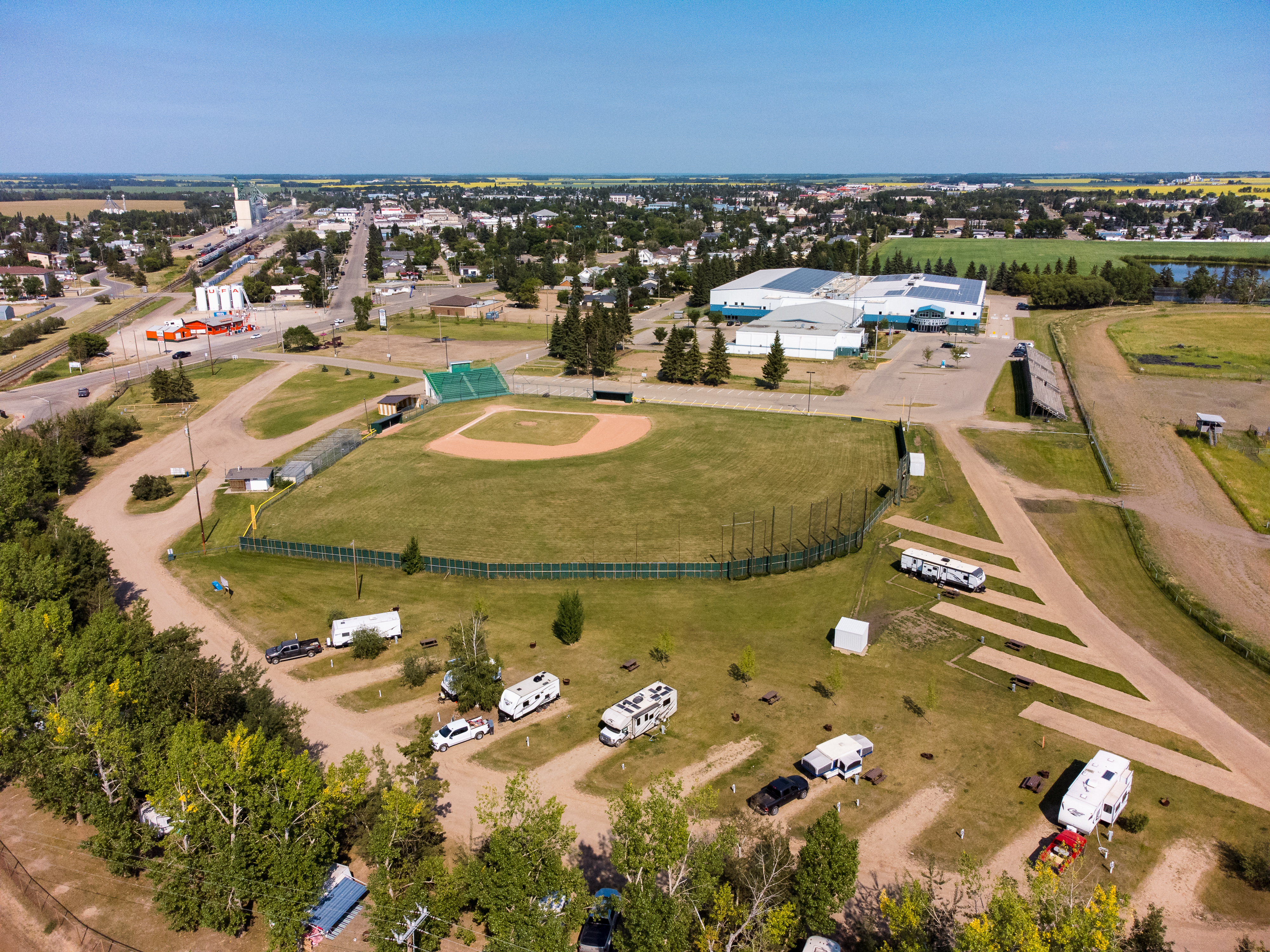 aerial photo of Mountie Park Campground